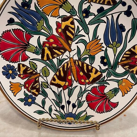 MANOUSAKIS Keramik From Greece handmade decorative plate 7-1/4” - Picture 2 of 10